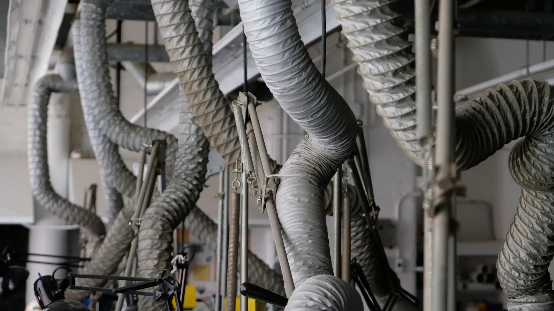 Commissioning — extraction fan under test